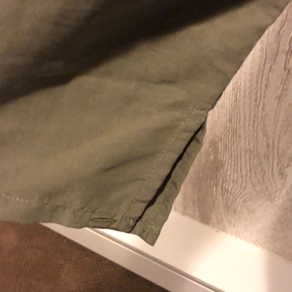 Silence& Noise Army Green Button Down Tunic Shirt - image 4